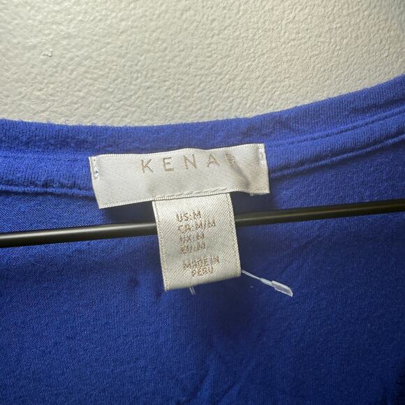 Kenar Women's 3/4 Sleeve Scoop Neck Casual Top Blue Size Medium - Picture 3 of 5
